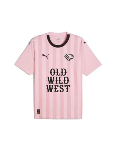 PUMA Erstes Trikot Rennen Palermo Home Jersey mit offiziellem Sponsor, Rosa Schwarz, Medium von PUMA