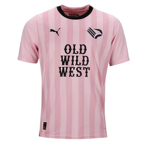 PUMA Erstes Trikot Rennen Palermo Home Jersey mit offiziellem Sponsor, Rosa Schwarz, XL von PUMA