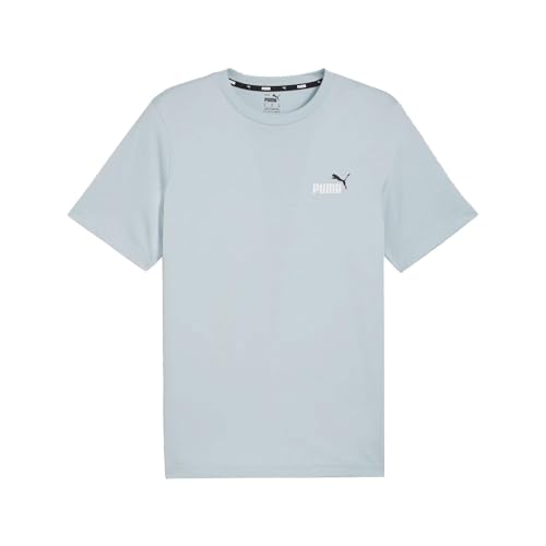 PUMA Erwachsene Essentials+ zweifarbiges T-Shirt mit kleinem Logo LTurquoise Surf Blue von PUMA