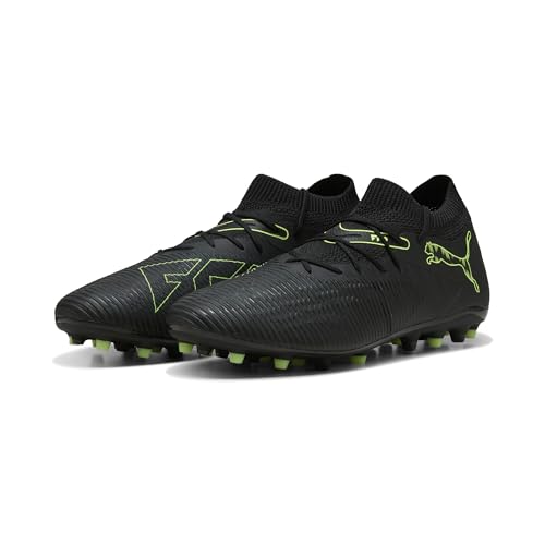 PUMA Erwachsene Future 8 Match MG Fußballschuhe 46, Black Fizzy Light Green Terrain Yellow von PUMA