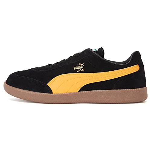 PUMA Erwachsene Liga Suede Sneakers 36Black Radiant Yellow Team Gold Beige von PUMA