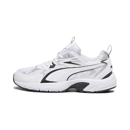 PUMA Damen Milenio Tech Turnschuhe, White Black Silver, 44.5 EU von PUMA