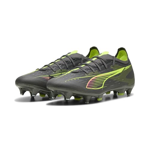 PUMA Erwachsene Ultra 5 Match MxSG Fußballschuhe 43, Matte Aged Silver Yellow Alert Blue Gray von PUMA