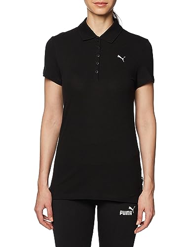 PUMA Damen Essentials Poloshirt SBlack Cat ┃Regular Fit Freizeitpolo für Damen von PUMA