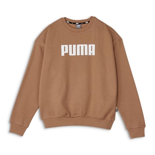 PUMA Essentials Damen Sweatshirt mit Rundhalsausschnitt in voller Länge, Braunes Mokka-Mousse, M von PUMA