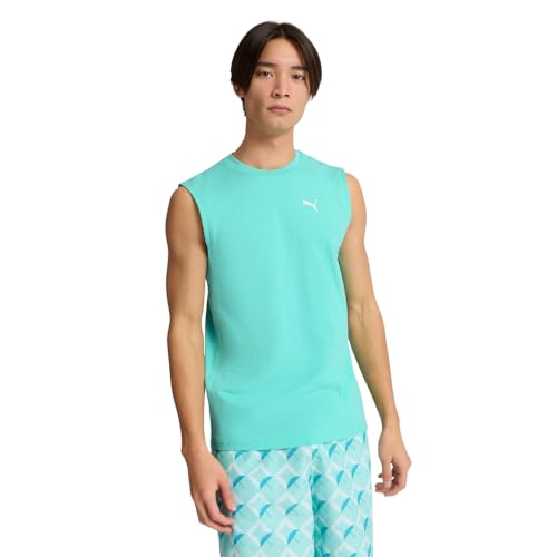 PUMA Essentials Herren-T-Shirt, ärmellos, erhältlich in Big & Tall, Aquatic Ss25, 3X-Large Groß von PUMA