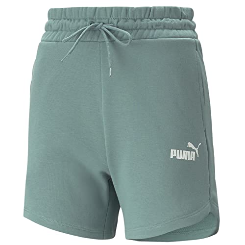 PUMA Damen Essentials Hochgeschnittene Shorts SAdriatic Gray ?Sporthose für Damen von PUMA