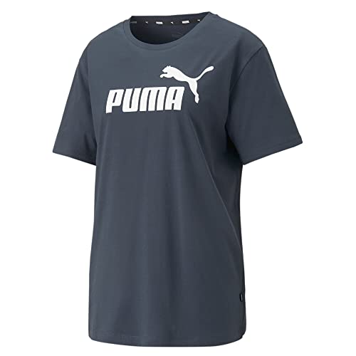 PUMA Damen Essentials Logo Boyfriend-Shirt SDark Night Blue von PUMA