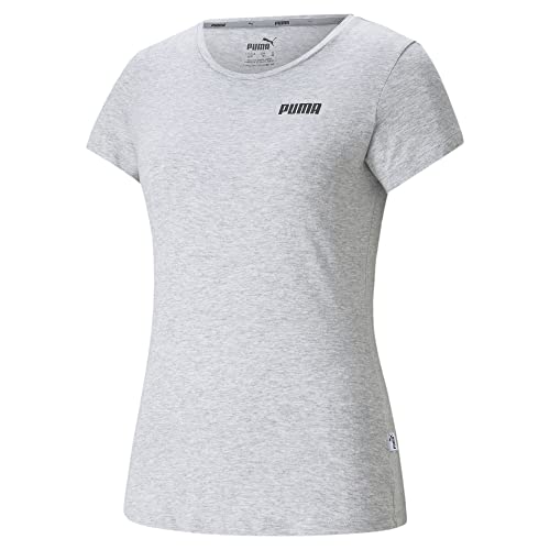 PUMA Essentials T-Shirt für Damen, Grau - Light Gray Heather, Large von PUMA