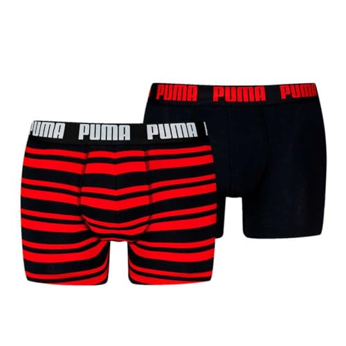 PUMA Everyday Heritage Stripe Boxer 2 Einheiten L, rot/schwarz, L von PUMA