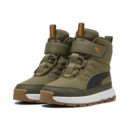 PUMA Evolve Boot AC+ PS Sneaker, Olive Black-ORANGE GLO, 30.5 EU von PUMA