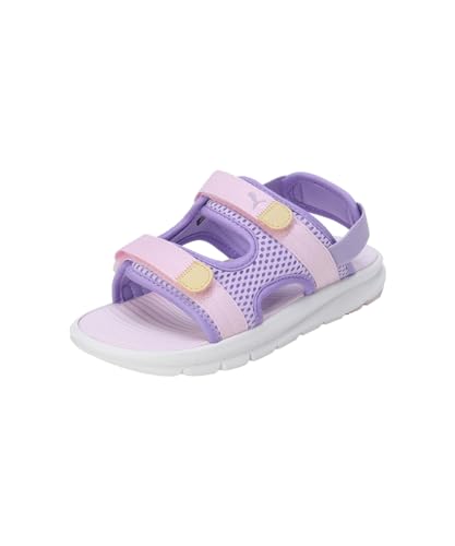 PUMA Evolve PS Schiebe-Sandalen, Vivid Violet-Pearl PINK-Light Straw, 34.5 EU von PUMA