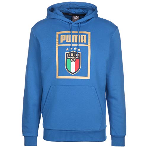 PUMA FIGC Italien DNA Kapuzenpullover EM 2021 Herren blau/Gold, XL (56/58 EU) von PUMA