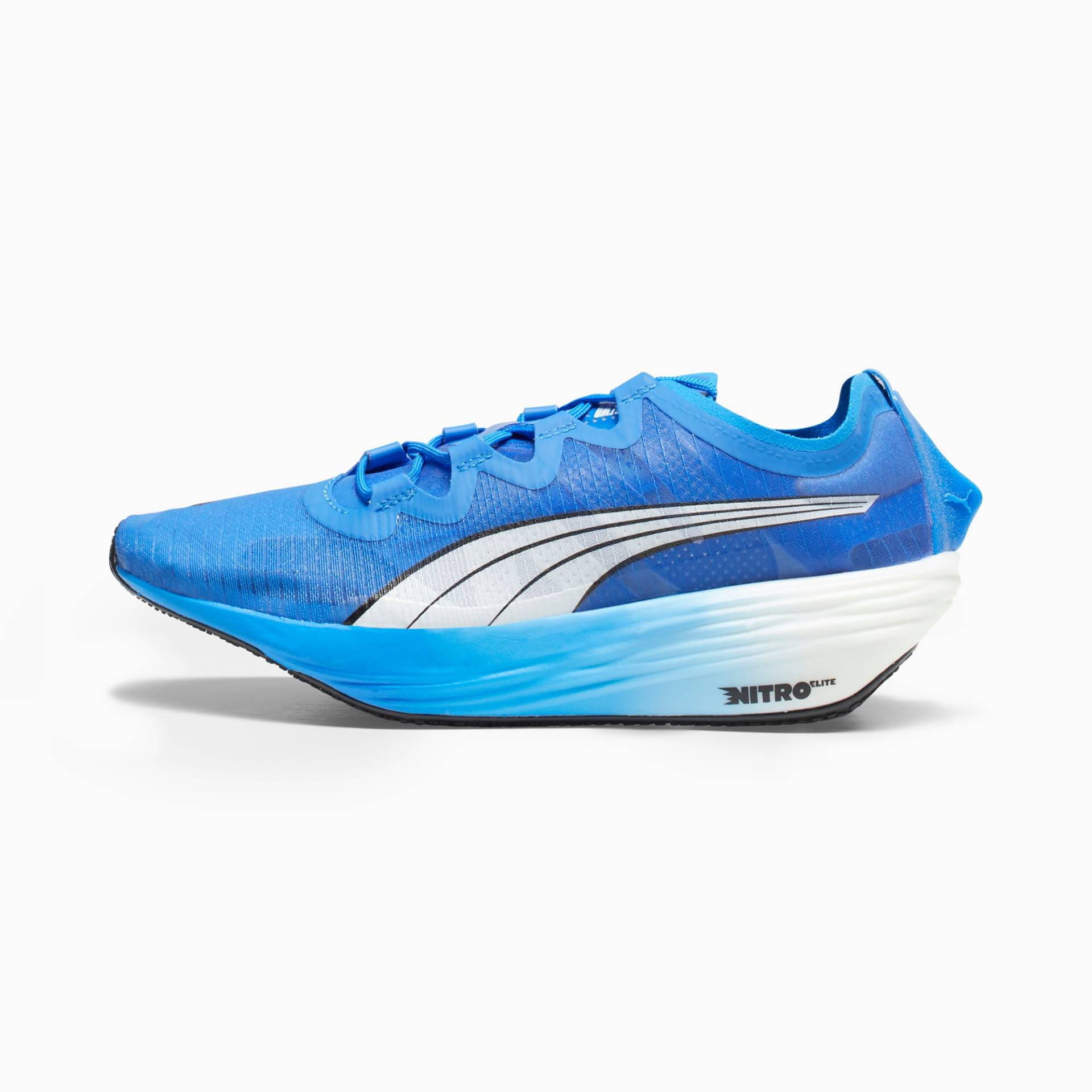 PUMA Fast-FWD NITRO Elite Laufschuhe Damen, Weiß/Blau/Rosa, Größe: 39, Schuhe von PUMA
