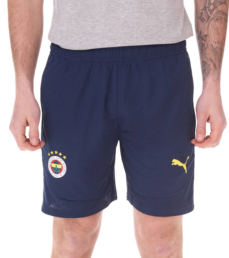PUMA Fenerbahce Istanbul Trainingshose Herren Sport-Shorts Fußball Fan-Bermuda mit DryCell 778161 12 Blau von PUMA