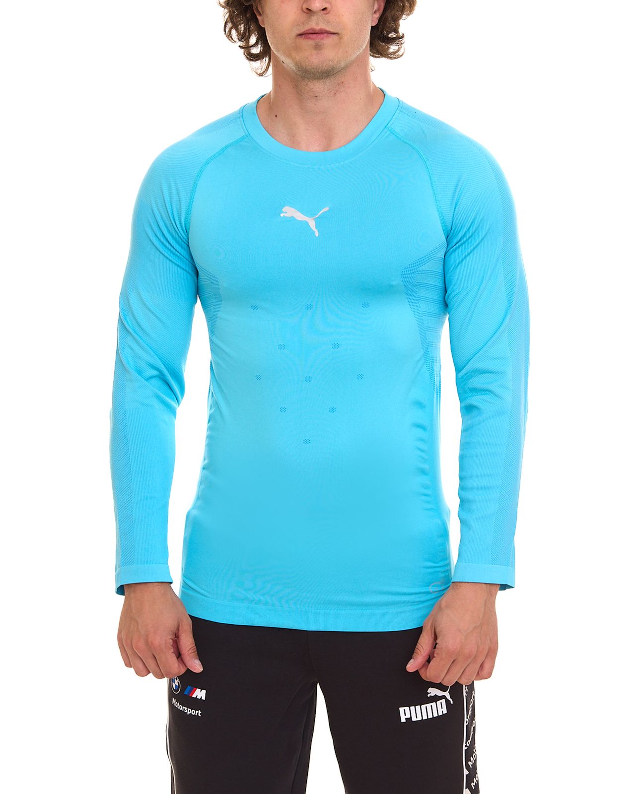 PUMA Final evoKNIT BL Herren Trainings-Shirt mit dryCELL Sport-Shirt 655323 25 Türkis von PUMA