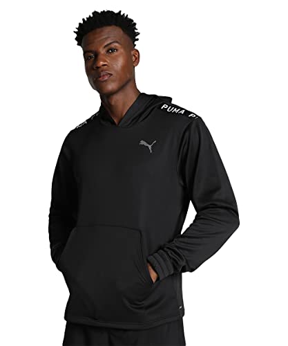 PUMA Fit Lightweight Power Fleece Kapuzenpullover Herren schwarz/weiß, S von PUMA