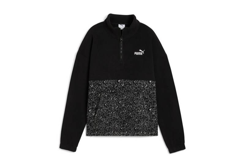 PUMA Fleecepullover Puma Damen Pullover ESS Graphic Animal Relaxed Half-Zip Crew 688083 von PUMA