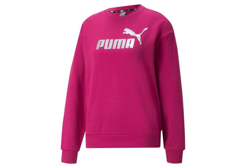 PUMA Fleecepullover Puma Damen Sweatshirt ESS+ Metallic Logo Crew TR 848304 von PUMA