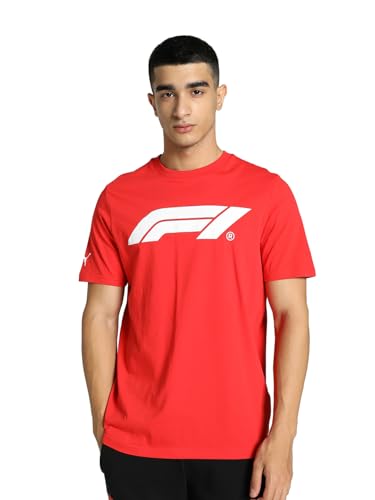 PUMA Formel 1 Essentials Großes Logo Tshirt Herren - Rot - Größe: XL von PUMA