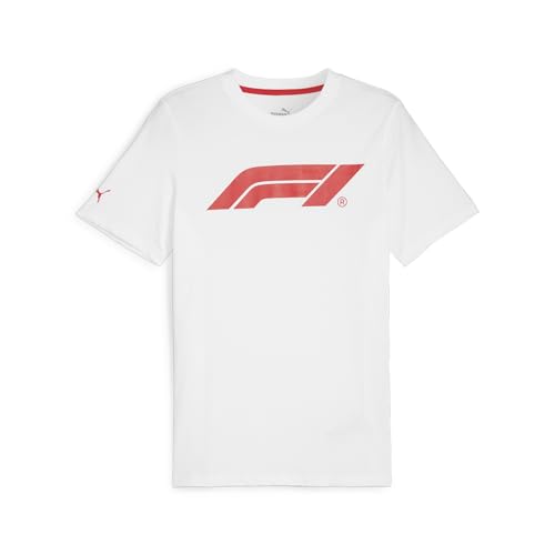 PUMA Formel 1 Essentials Großes Logo Tshirt Herren - Weiß - Größe: M von PUMA