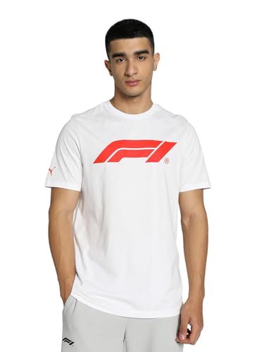 PUMA Formel 1 Essentials Großes Logo Tshirt Herren - Weiß - Größe: S von PUMA