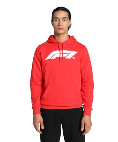 PUMA Formel 1 Essentials Logo Kapuzenpulli Herren - Rot - Größe: L von PUMA