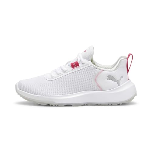 PUMA Fusion Crush Sport JR Golfschuh, White-Garnet Rose, 39 EU von PUMA