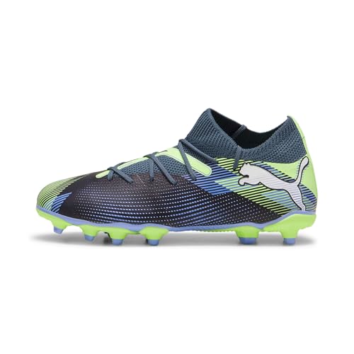 PUMA Unisex Kinder Future 7 Match Fg/Ag Jr Soccer Shoe, Gray Skies Puma White Fizzy Apple, 29 EU von PUMA