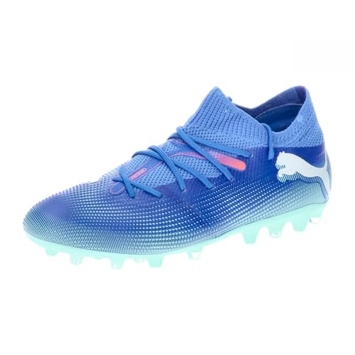 PUMA Future 7 Match MG Jr Soccer Shoe, Bluemazing White-Electric Peppermint, 28 EU von PUMA