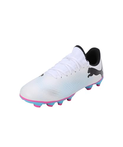 PUMA Future 7 Play Fg/Ag Jr Fussballschuh, White Black Poison Pink, 38.5 EU von PUMA