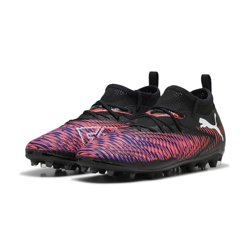 PUMA Future 8 Match MG JR Fussballschuh, Black White-Glowing RED, 31 EU von PUMA