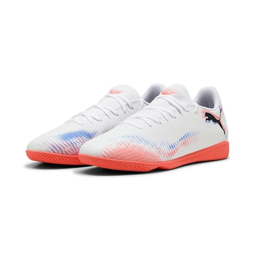 PUMA Future 8 Play It Fußballschuh für Damen und Herren, Puma Weiß, PUMA Schwarz, leuchtendes Rot, 46.5 EU von PUMA