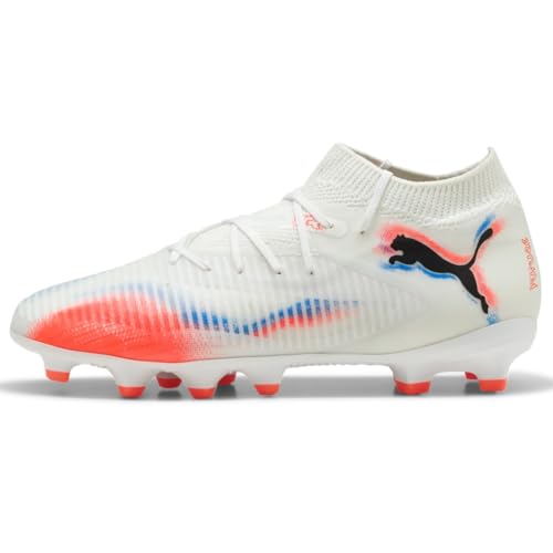 PUMA Future 8 Pro Unisex-Kinder-Sneaker für festen Boden, Fußballschuhe für kleine große Kinder, Weiß/Schwarz/Rot, 3.5 Little Kid von PUMA