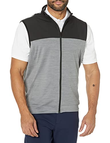 Puma Golf Herren Cloudspun Colorblock Weste Lagenlook, Puma Black-Quiet Shade Heather, L von PUMA