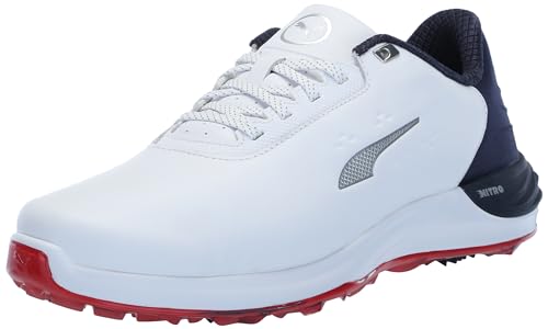 PUMA GOLF Herren Phantomcat Nitro Sneaker, Puma White-Deep Navy-for All Time Red, 46.5 EU Weit PUMA GOLF Herren Phantomcat Nitro Sneaker, Puma White-Deep Navy-for All Time Red, 46.5 EU Weit von PUMA GOLF