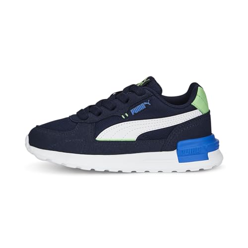 PUMA Graviton AC PS, Basketball für Kinder, Unisex Puma Marineblau Puma Weiß Sommergrün Victoria Blue von PUMA