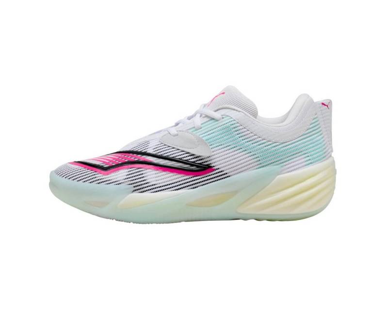 PUMA Hallen-Indoorschuhe All-Pro Nitro™ 2 (Basketball) 2025 weiss/bunt Badmintonschuh von PUMA