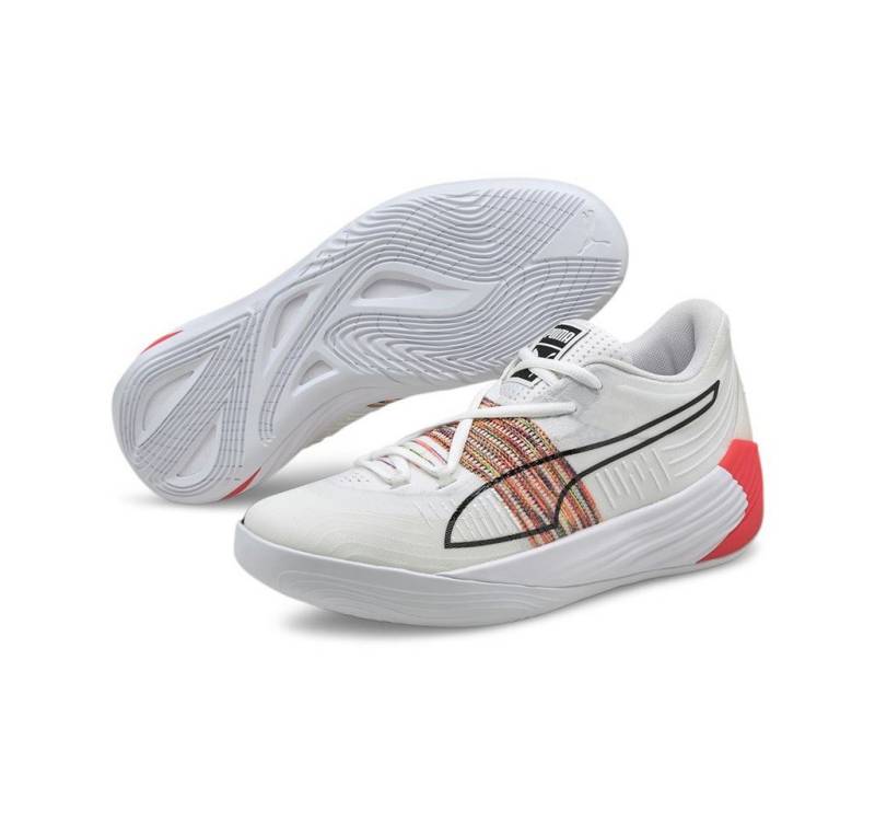 PUMA Hallen-Indoorschuhe Fusion Nitro Spectra weiss Herren Badmintonschuh von PUMA