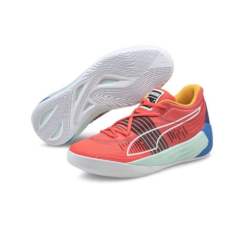 PUMA Hallen-Indoorschuhe Fusion Nitro rot/bunt Herren Badmintonschuh von PUMA