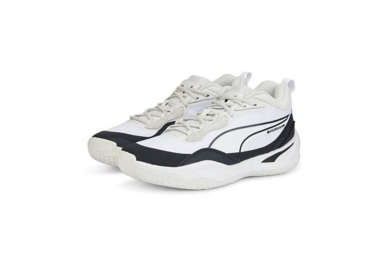 PUMA Hallen-Indoorschuhe Playmaker Pro weiss/schwarz Herren Badmintonschuh von PUMA