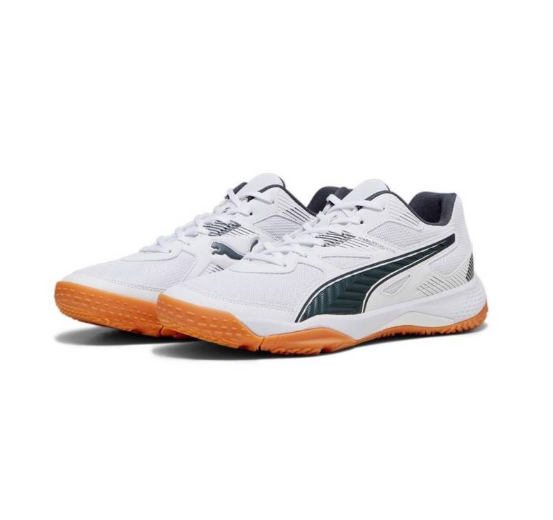 PUMA Hallen-Indoorschuhe Solarflash II weiss/dunkelgrau Herren Badmintonschuh von PUMA