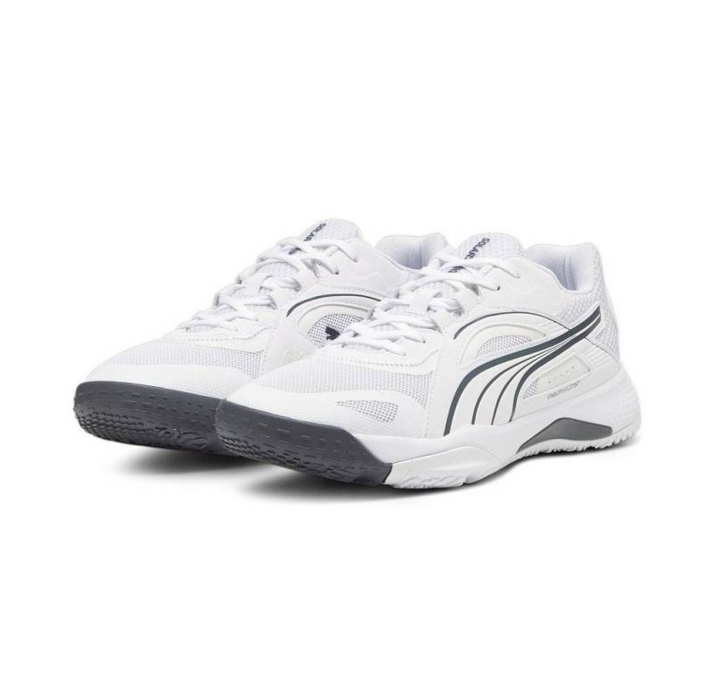 PUMA Hallen-Indoorschuhe Solarstrike II weiss/grau Herren Badmintonschuh von PUMA