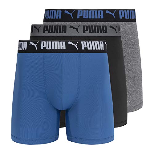 PUMA Herren 3er-Pack Boxershorts mit Sportlicher Passform Retroshorts, Stern Saphir, Large von PUMA