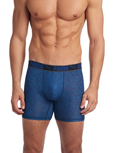 PUMA Herren 3er-Pack Performance-Boxershorts Retroshorts, Peacoat Mesh, Medium von PUMA