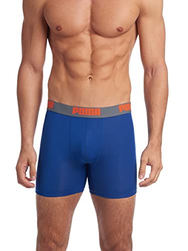 PUMA Herren 3 Pack Performance Brief Boxershorts, Blau / Orange, L EU von PUMA