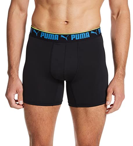 PUMA Herren 3er-Pack Performance Boxershorts, Grün/Schwarz/Camouflage-Druck, X-Large von PUMA