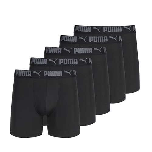 PUMA Herren 5er-Pack Performance-Boxershorts Retroshorts, Schwarz, X-Large von PUMA