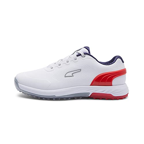 PUMA Herren Alphacat Nitro Golfschuh, Weiß für Alle Zeiten Rot Navy, 42.5 EU von PUMA