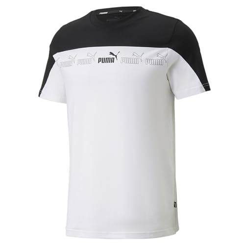 PUMA Herren Around The Block T-Shirt LWhite Black von PUMA